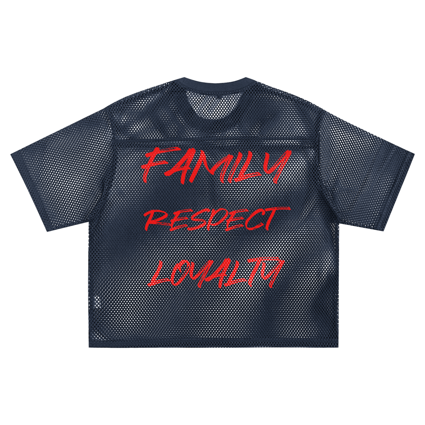 See-through Boxy Net T-shirt F#CK THEM RATS,