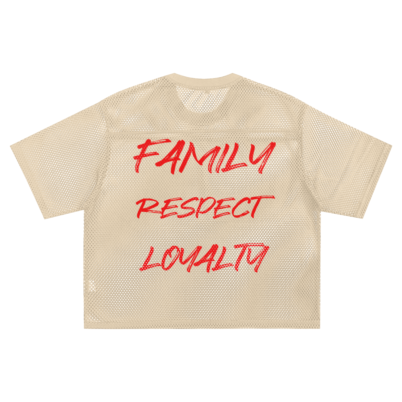 See-through Boxy Net T-shirt F#CK THEM RATS,