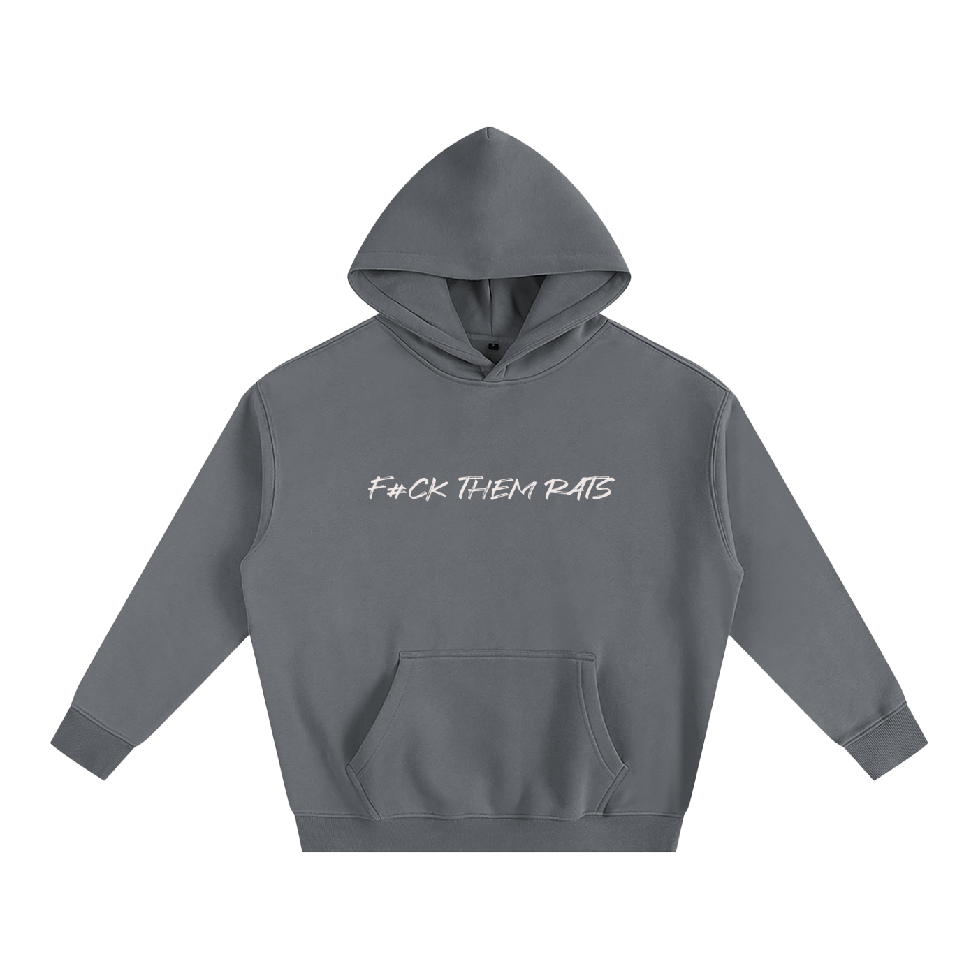 F#CK THEM RATS, Oversize Fleeced Hoodie