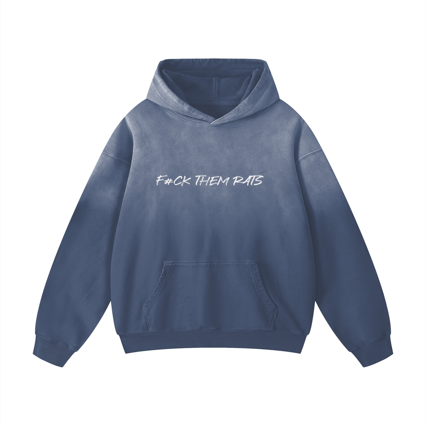 F#CK THEM RATS,Heavyweight Sunfade Oversized Hoodie LIMTED EDITION FOR WOMAN 💯