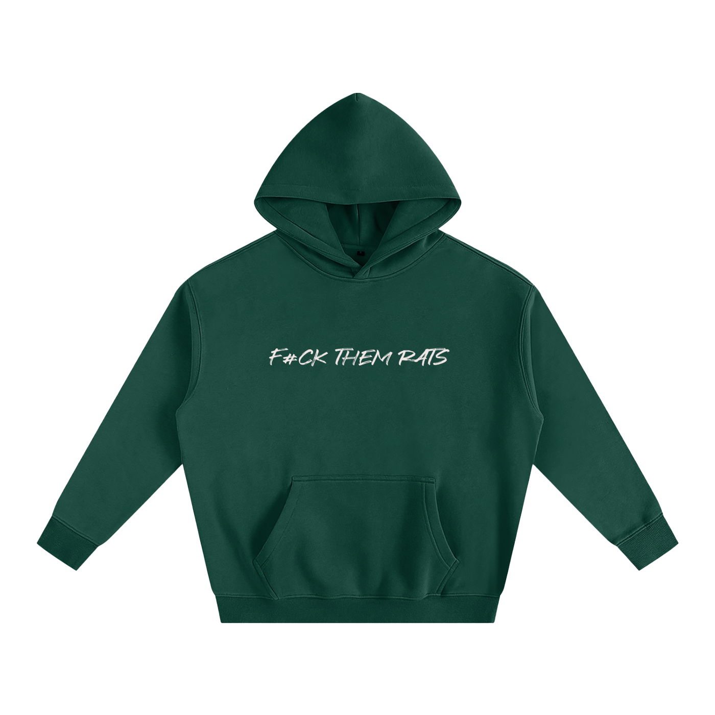 F#CK THEM RATS, Oversize Fleeced Hoodie