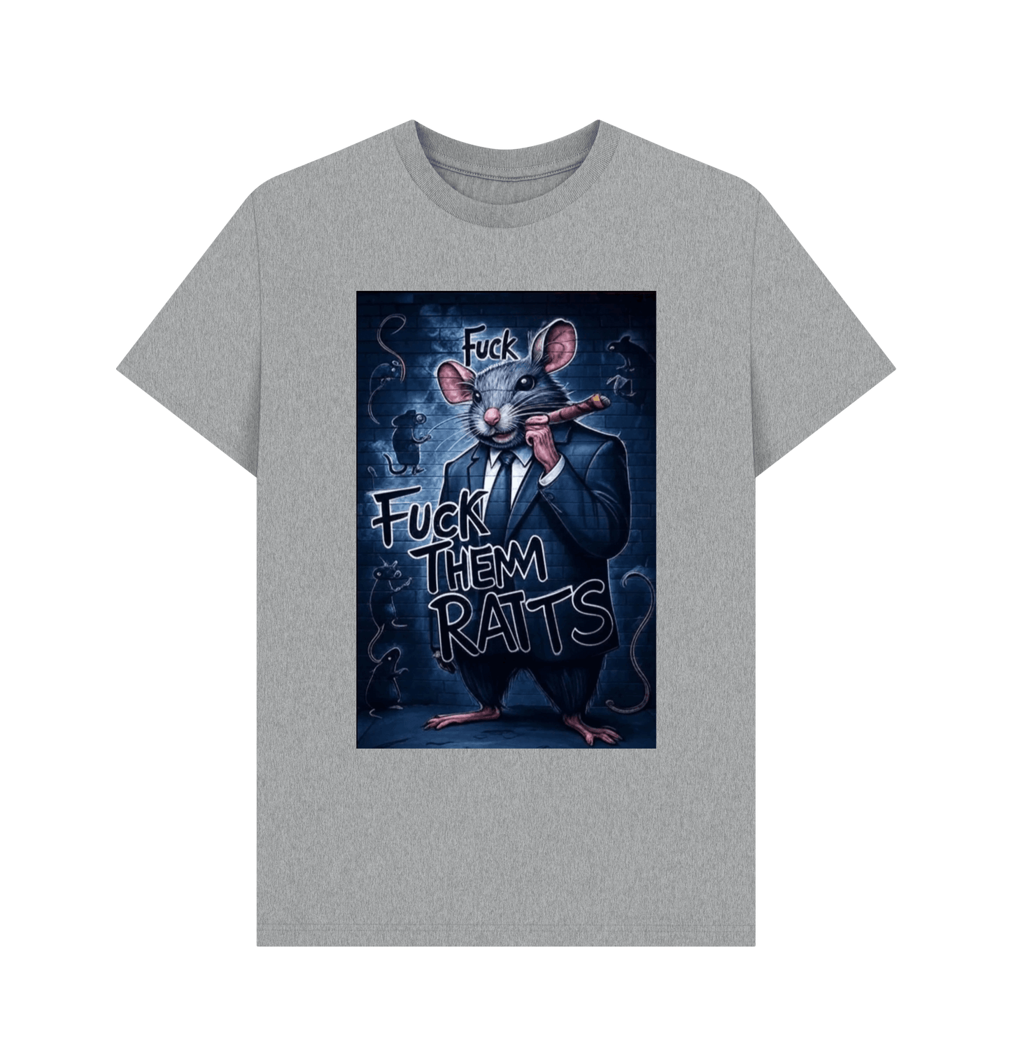 Athletic Grey Printed T-shirt Front