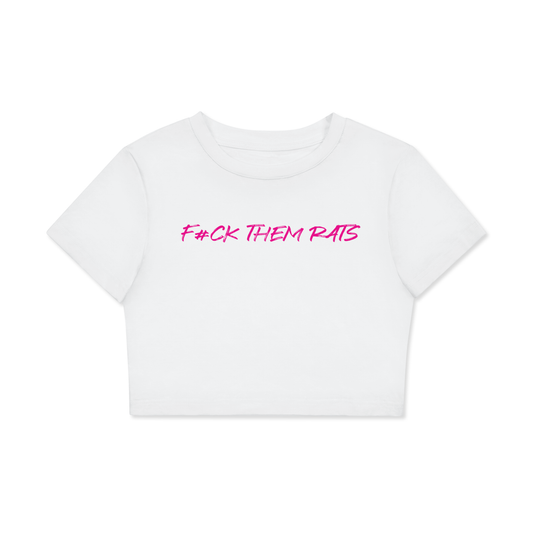F#CK THEM RATS,Women's Fitted Crop Tee | Bodycon T-Shirt