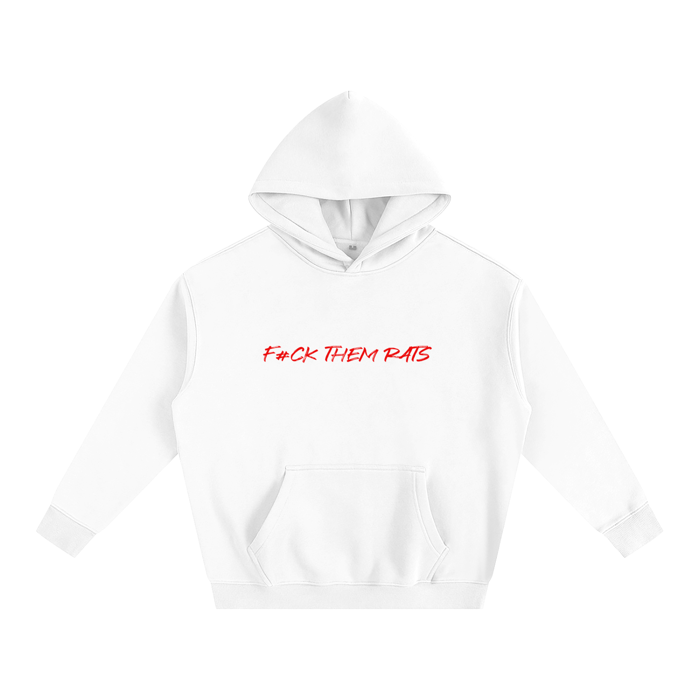 F#CK THEM RATS,Oversize Fleeced Hoodie, for men