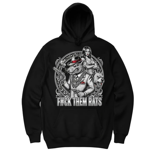 F#CK THEM RATS - THE RAT SNYDICATE-HOODIES -NEW