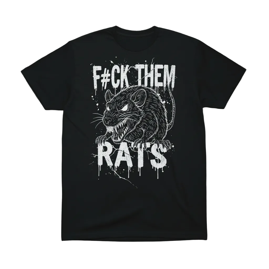 No Mercy Rat Tee | F#CK THEM RATS Streetwear