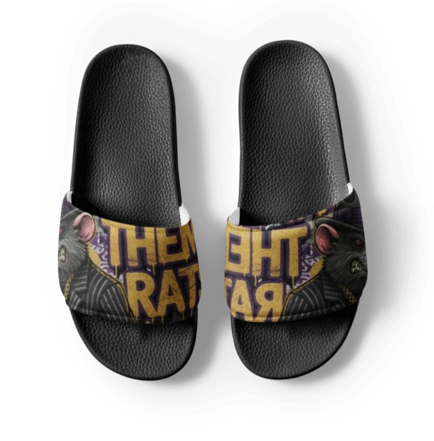 Purple Reign Gangster Rat Slides | FOR MEN F#CK THEM RATS