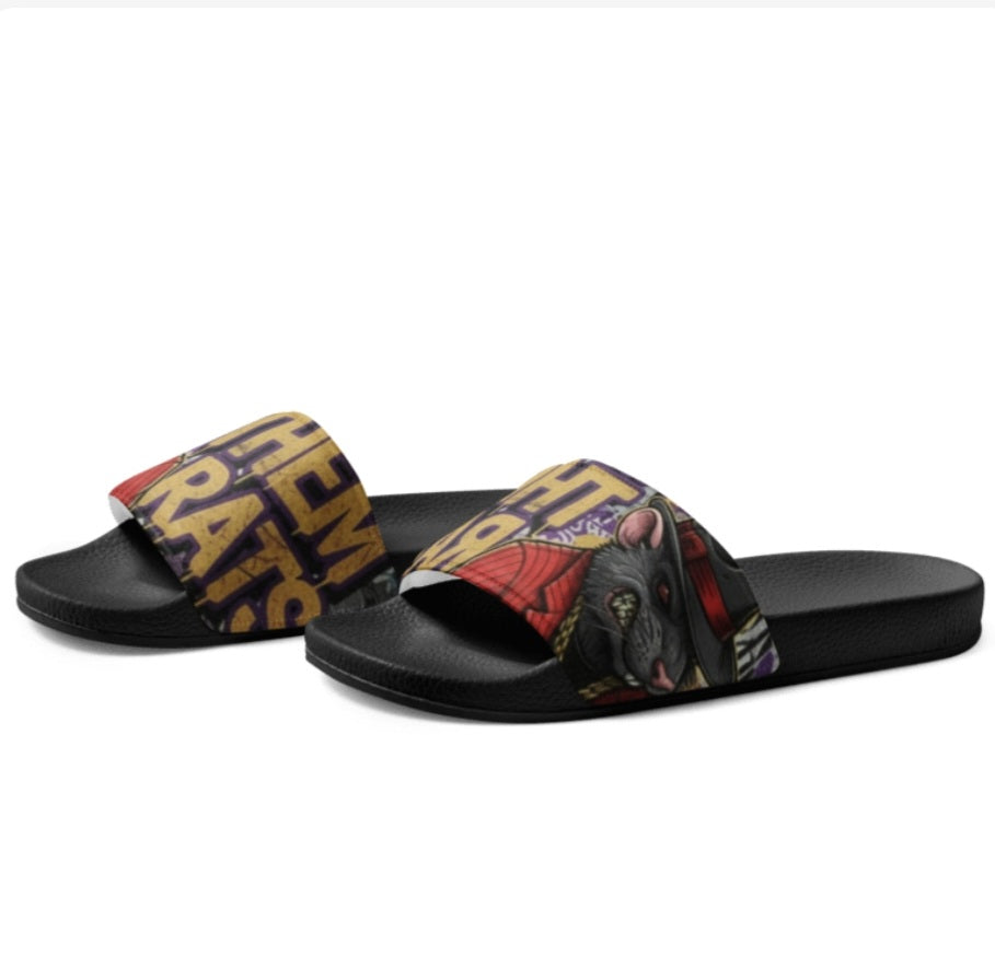 Purple Reign Gangster Rat Slides | FOR MEN F#CK THEM RATS