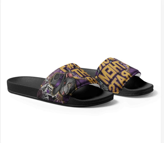 Purple Reign Gangster Rat Slides | FOR MEN F#CK THEM RATS