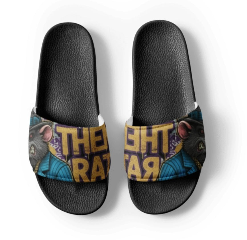 Purple Reign Gangster Rat Slides | FOR MEN F#CK THEM RATS
