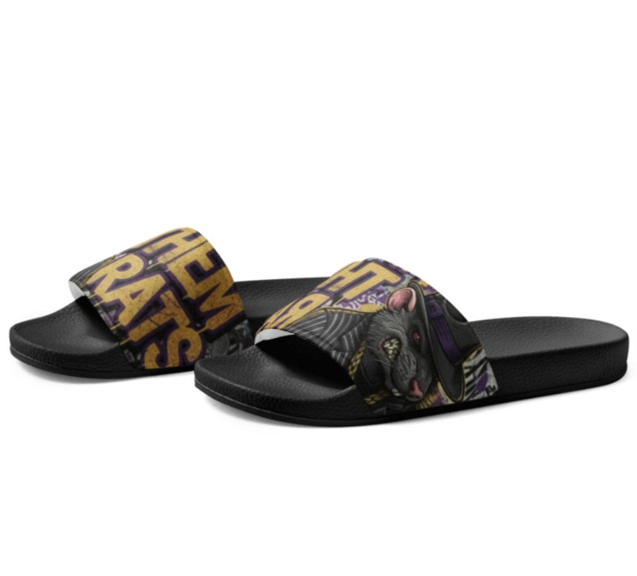 Purple Reign Gangster Rat Slides | FOR MEN F#CK THEM RATS