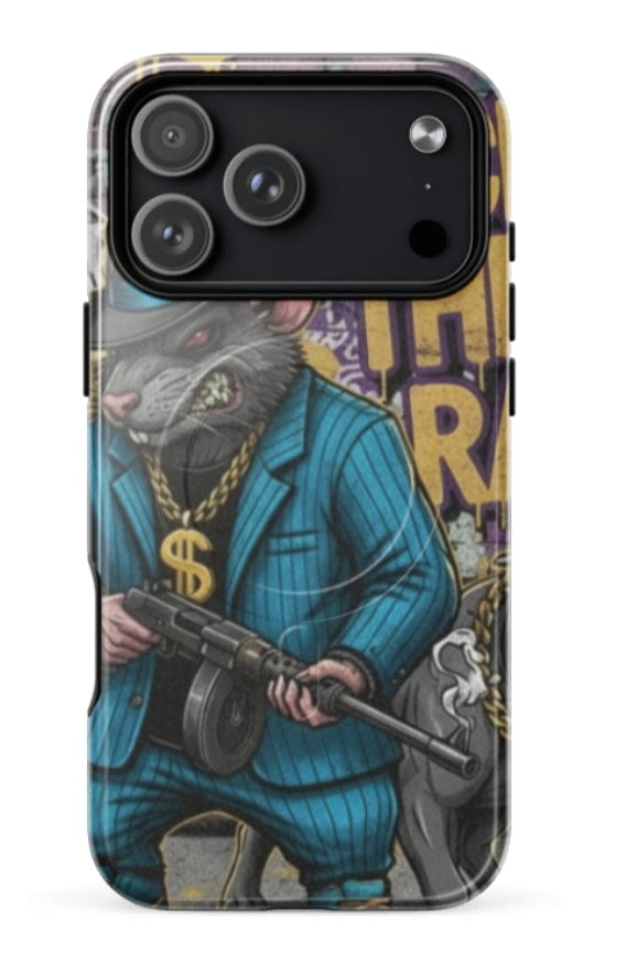 Purple Reign Gangster Rat iPhone 17 Covers | F#CK THEM RATS