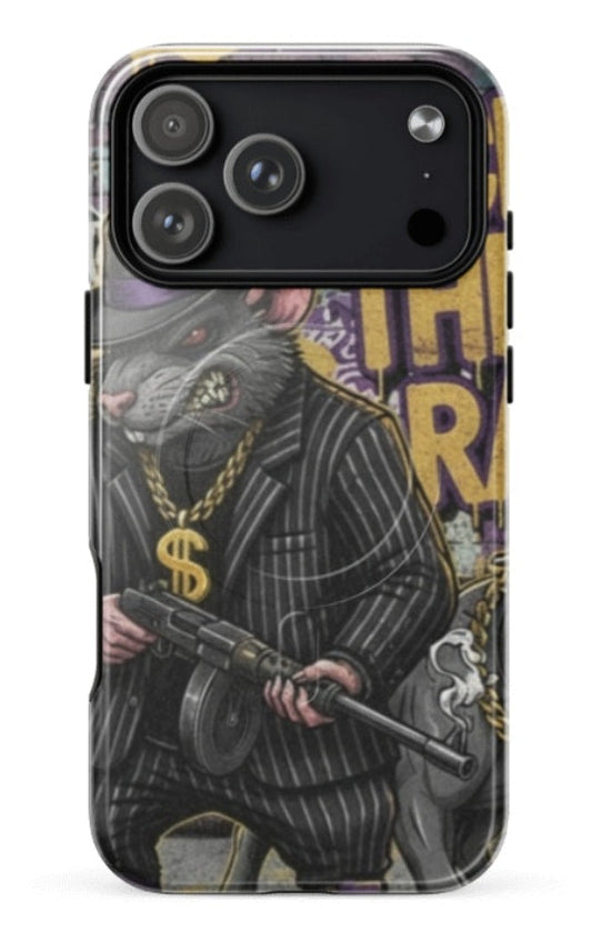 Purple Reign Gangster Rat iPhone 17 Covers | F#CK THEM RATS