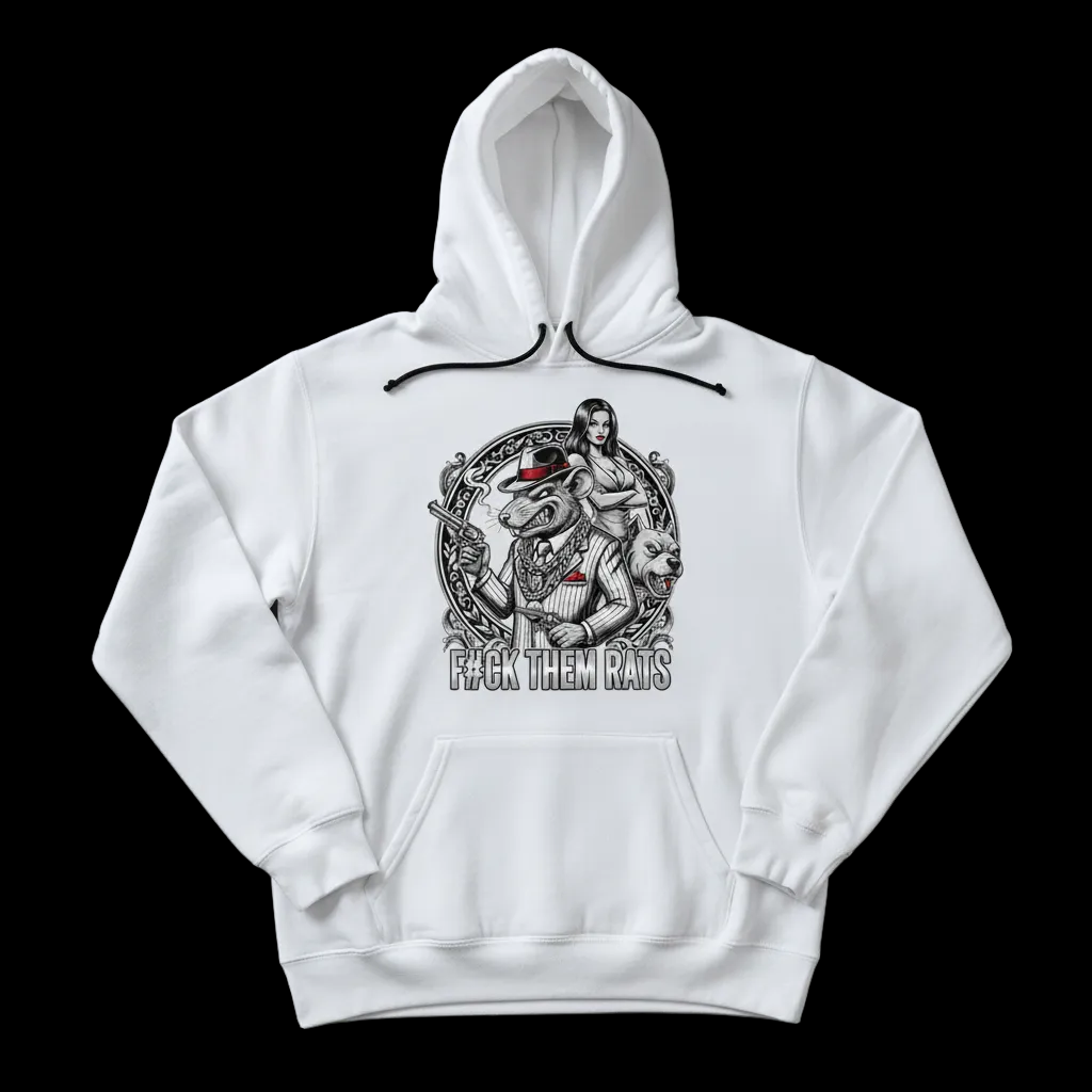 F#CK THEM RATS - THE RAT SNYDICATE-HOODIES -NEW
