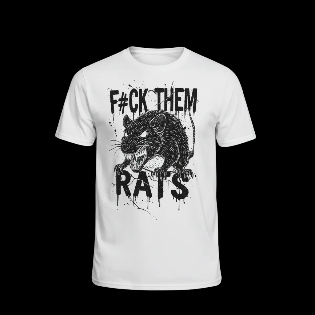 No Mercy Rat Tee | F#CK THEM RATS Streetwear